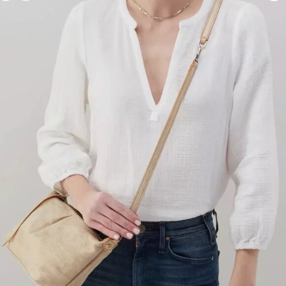 HOBO 🎄🎁 Kirby Crossbody Gold Leaf One Size Womens Bag Purse - Picture 4 of 13